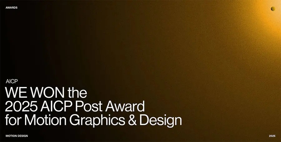 2025 Aicp Post Award For Motion Graphics Design by Amando Rosales