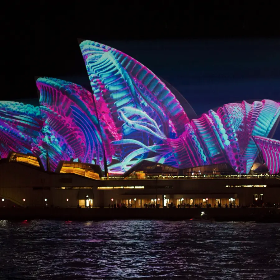 Lighting The Sails Vivid Sydney 1 by Rich Nosworthy