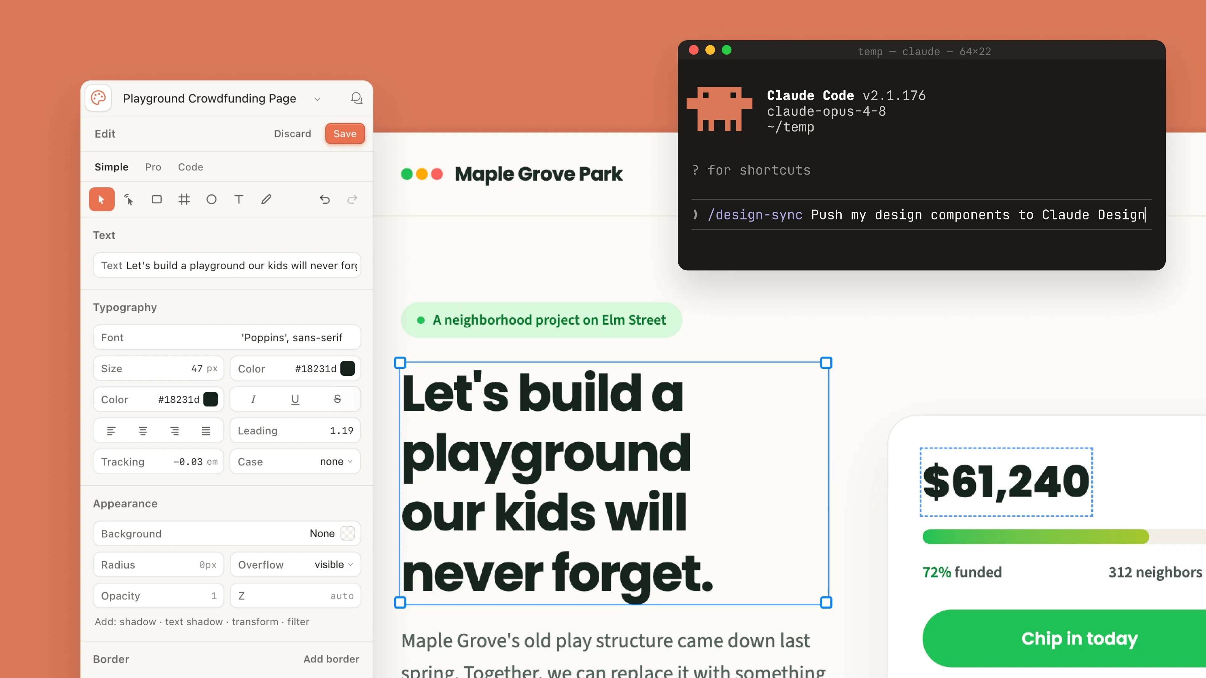Claude Design beta interface generating on-brand mockups from a described layout