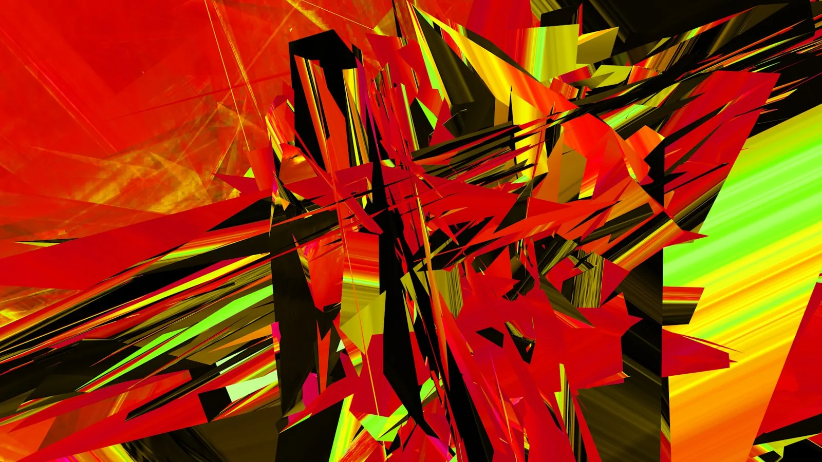 Bright abstract composition of colorful geometric shapes representing design tool creativity