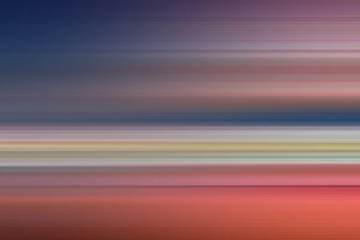 Blue and orange sky, one colour ramping continuously into the other