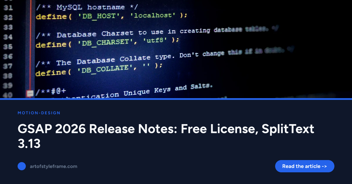 GSAP 2026 Release Notes: Free License, SplitText 3.13